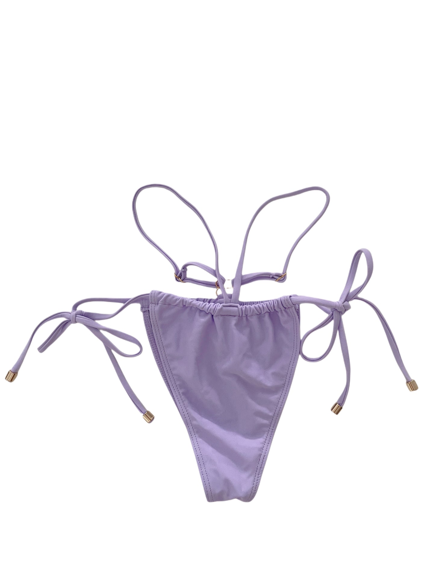Lavender Waves-Ruched MICRO THONG