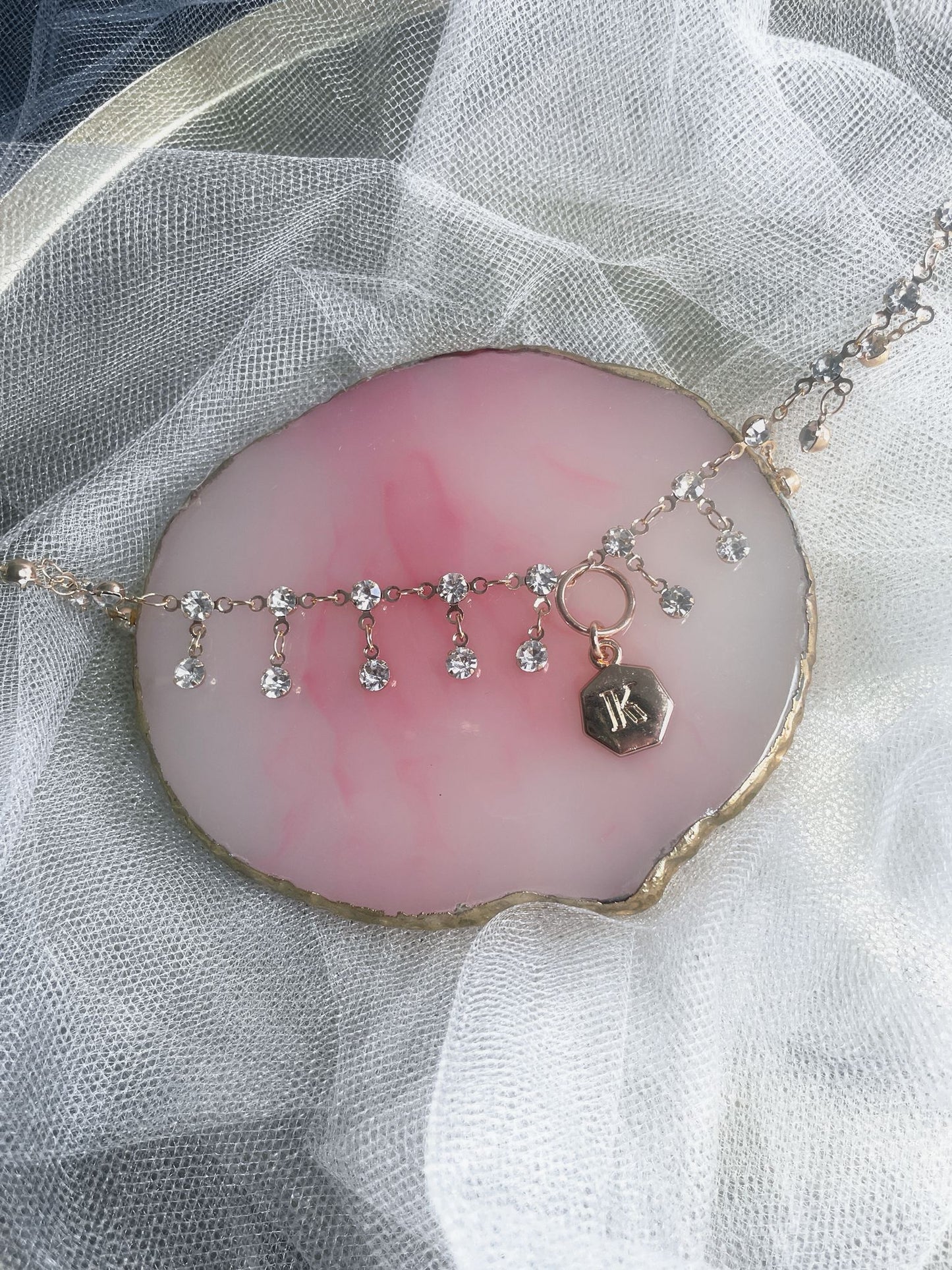1pc Jasmine Crystal Drop Golden-Tone Waist Chain