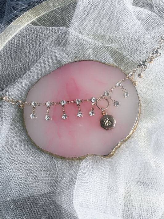 1pc Jasmine Crystal Drop Golden-Tone Waist Chain